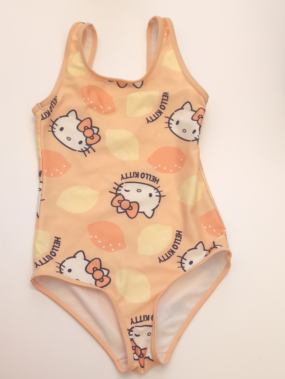 Sanrio Hello Kitty Peach & Yellow One-Piece Swimsuit